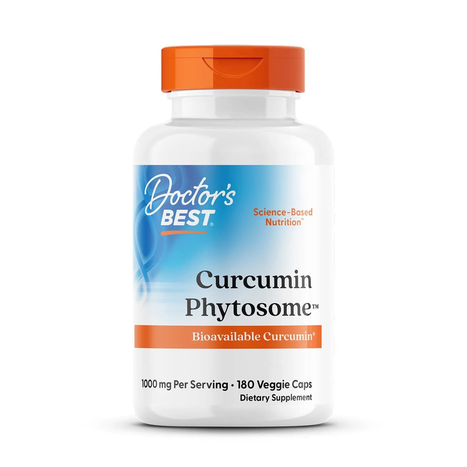 Doctor's Best Curcumin Phytosome 1000 mg 180 Veg Caps | Joint Health Support with Meriva - main product image