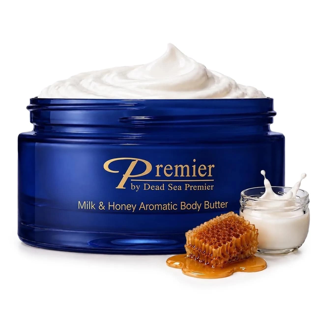 Premier Dead Sea Anti-Aging Body Cream - Milk & Honey 5.95 oz | Deep Hydration & Firming - main product image