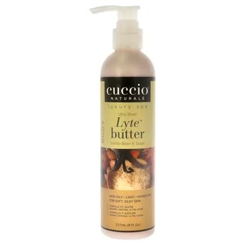 Cuccio Naturale Lyte Ultra-Sheer Body Butter Vanilla Bean & Sugar 237ml (8 Oz) | 24-Hour Hydration for Dry Skin thumbnail 1