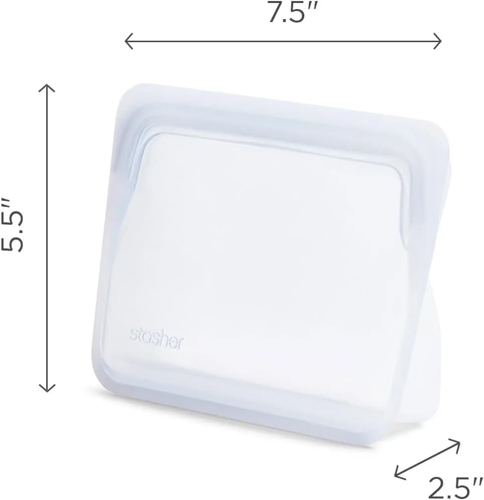 Stasher Premium Reusable Silicone Stand-Up Mini Bag 237ml (8 fl oz) | Leak-Free Pinch-Loc Seal for Food Storage thumbnail 5