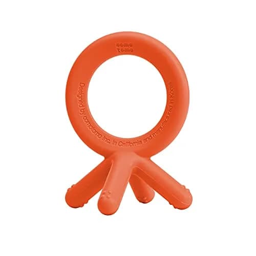 Comotomo Silicone Baby Teether, Orange | BPA-Free, Food-Grade Silicone thumbnail 1