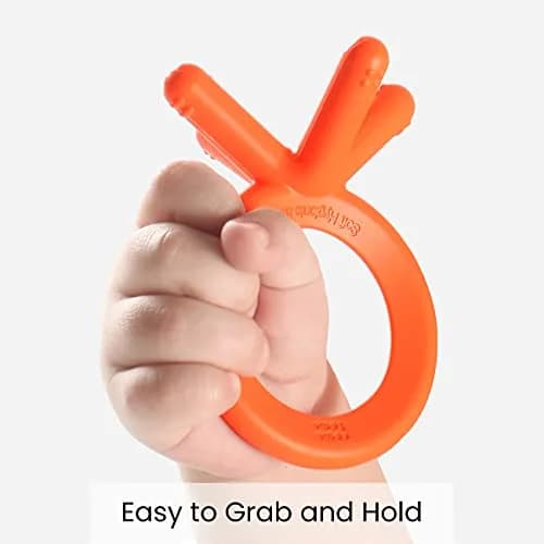 Comotomo Silicone Baby Teether, Orange | BPA-Free, Food-Grade Silicone thumbnail 2