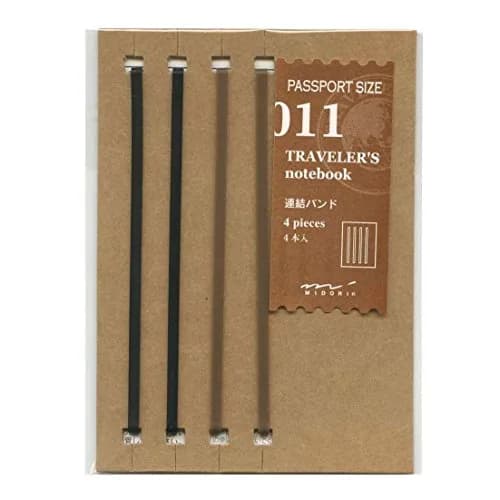 DESIGNPHIL Midori Travelers TRV Refill Connection Band Passport Size | Durable Rubber Elastic Band for Travel & Passport thumbnail 1