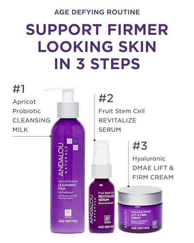 Andalou Naturals Hyaluronic DMAE Lift & Firm Skin Cream 50ml (1.7 Fl Oz) | Age Defying Face Moisturizer with Hyaluronic Acid thumbnail 3