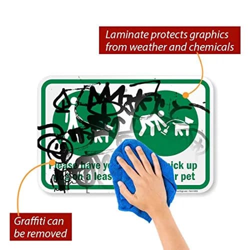 SmartSign K-7114-EG-12x18 Please Have Your Dog On A Leash Sign | 12" x 18" 3M Reflective Aluminum thumbnail 5