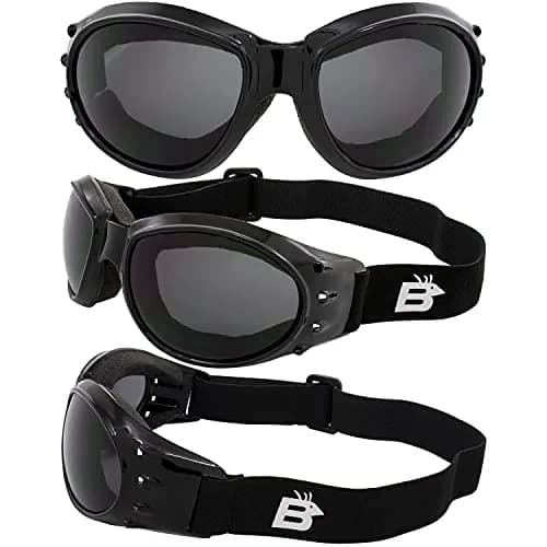 Birdz Eagle Motorcycle Goggles (Black Frame/Polarised Smoke Lens) | Safety Riding Gear for Adults thumbnail 4