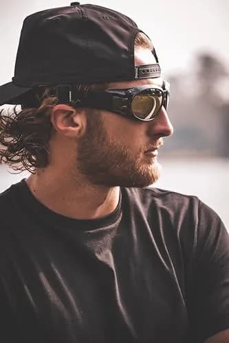 Birdz Eagle Motorcycle Goggles Black Frame Mirrored Brown Lens | 100% UVA/UVB Protection for Long Rides thumbnail 6