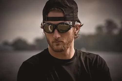 Birdz Eagle Motorcycle Goggles Black Frame Mirrored Brown Lens | 100% UVA/UVB Protection for Long Rides thumbnail 9