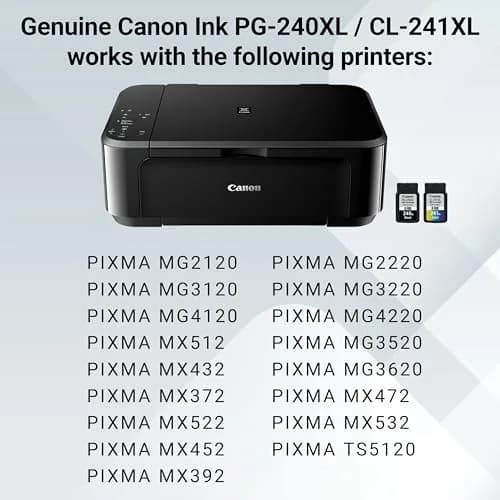 Canon PG-240 XL / CL-241 XL Value Pack (2 Cartridges) — Black & Color Ink | 300 Pages Black, 400 Pages Color thumbnail 5