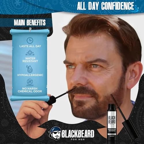 Blackbeard for Men Instant Beard Color Dark Brown 0.4 Fl Oz (11.8 ml) | Dye-Free, Hypoallergenic, All-Day Wear thumbnail 4