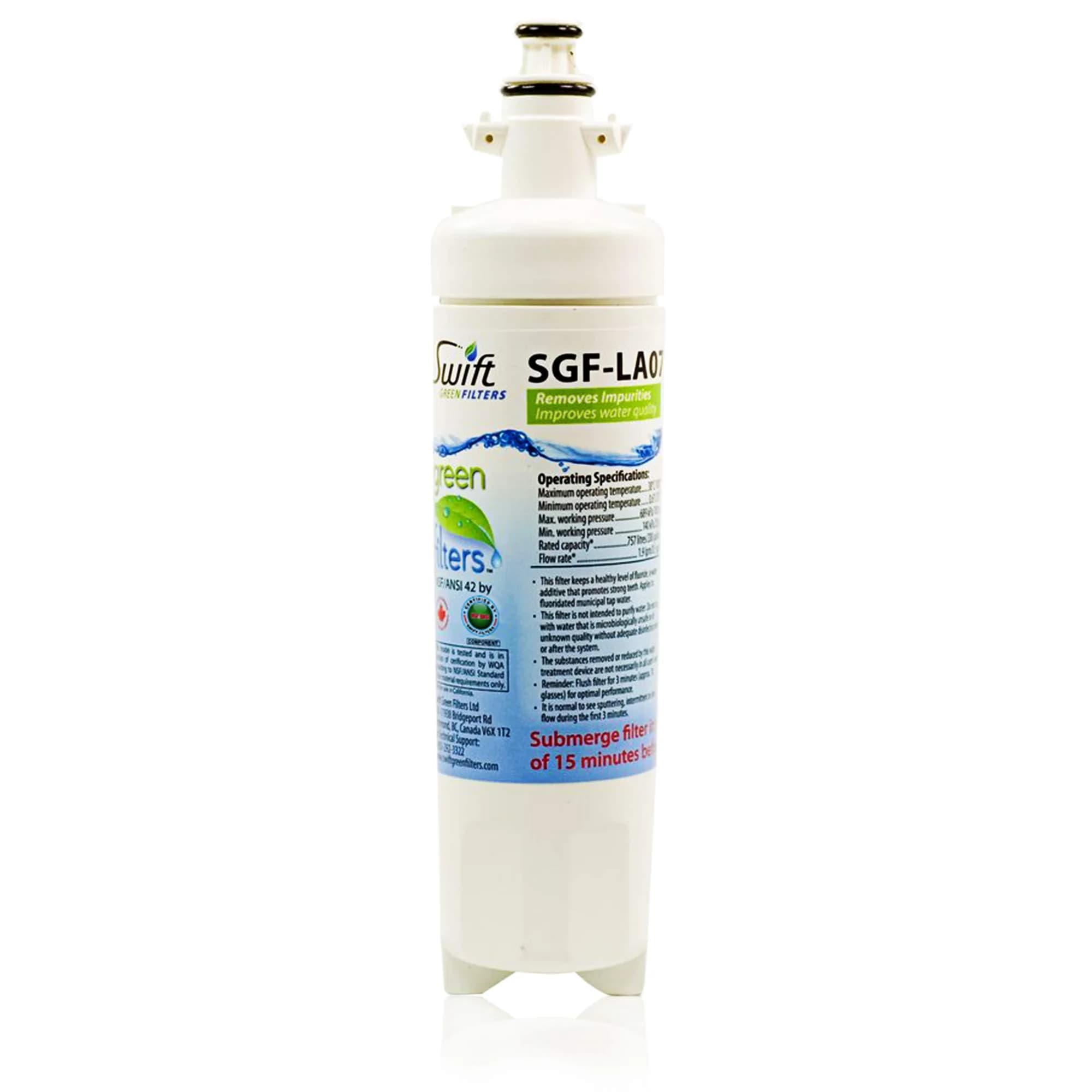 Swift Green Filters Replacement Water Filter for LG LT700-P 46-9690 ADQ36006102 ADQ36006101 EFF-6032A PH21410 | NSF Certified, BPA-Free, USA Made - main product image