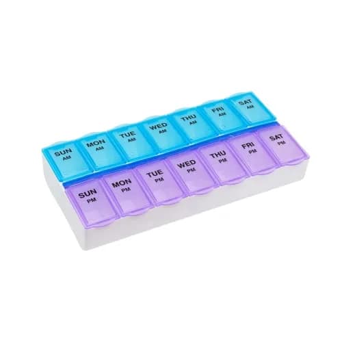 EZY DOSE Weekly AM/PM Pill Organizer Case 14 Compartments | Arthritis Foundation Recommended thumbnail 1
