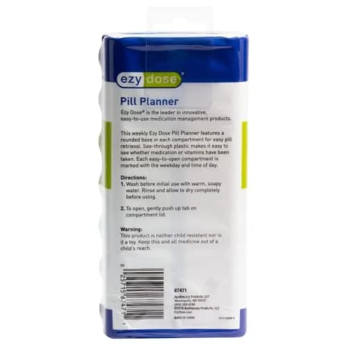 EZY DOSE Weekly AM/PM Pill Organizer Case 14 Compartments | Arthritis Foundation Recommended thumbnail 5