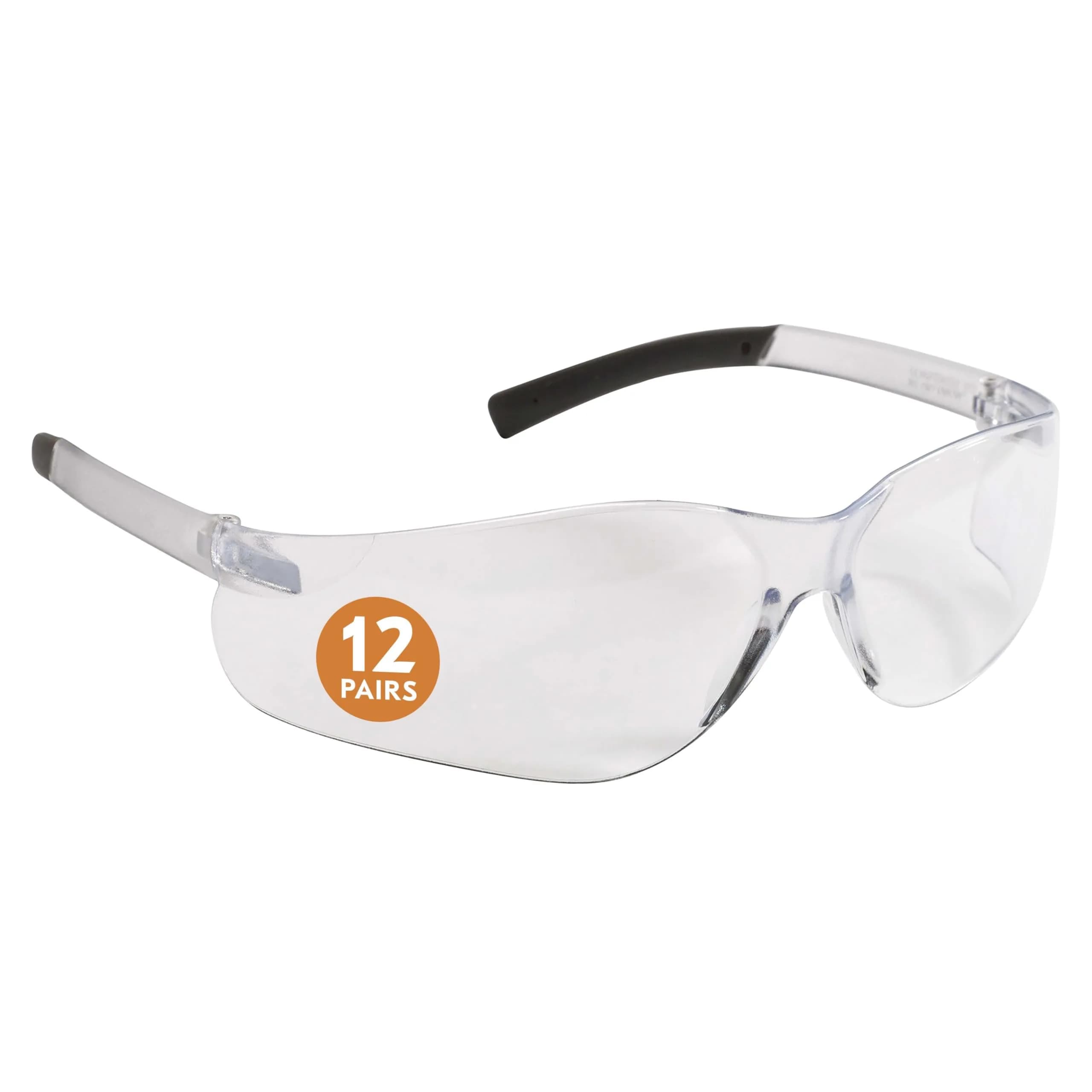 KleenGuard V20 Purity Safety Glasses (12 Pairs, Clear) | ANSI Z87.1+ & CSA Z94.3 Certified UV Protection - main product image