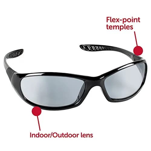KleenGuard V40 Hellraiser Safety Glasses 12 Pairs | Indoor/Outdoor Lens, Black Frame, ANSI Z87.1+ Certified thumbnail 2