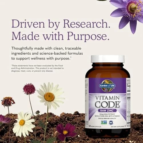 Garden of Life Vitamin Code Raw Zinc Supplement 30mg | Vegan Capsules for Immune & Skin Support thumbnail 6