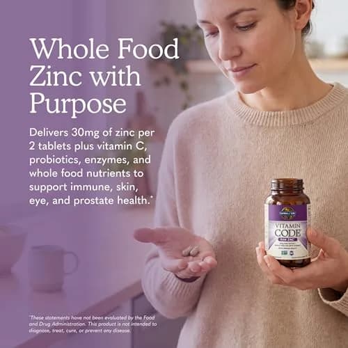 Garden of Life Vitamin Code Raw Zinc Supplement 30mg | Vegan Capsules for Immune & Skin Support thumbnail 2