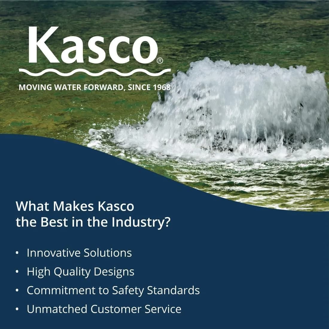 Kasco Surface Aerator 1HP 240V | Efficient Lake & Pond Circulation, 400 ft Power Cord thumbnail 3