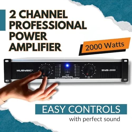 MUSYSIC Power Amplifier 2000 Watts | 2 Channel PA Amplifier for Speakers in India thumbnail 2