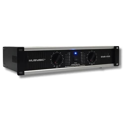 MUSYSIC Professional Power Amplifier 2 Channel 4500W | 2200W at 2Ω, 1100W at 4Ω, 550W at 8Ω, Rack Mount thumbnail 1