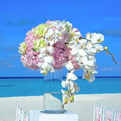 WGVI Clear Cylinder Glass Vase 18 cm (7") x 40 cm (15.75") | Large Diameter Floral Container for Weddings & Home Decor thumbnail 5