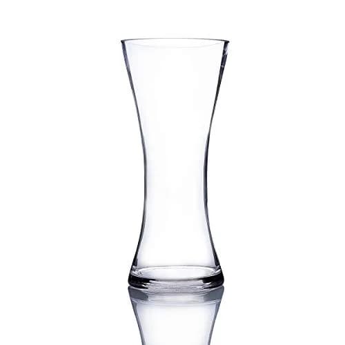 WGVI Unique Bouquet Vase, 5" W, 12" H, Clear Glass Tall Floral Centerpiece for Home & Wedding Decor thumbnail 1