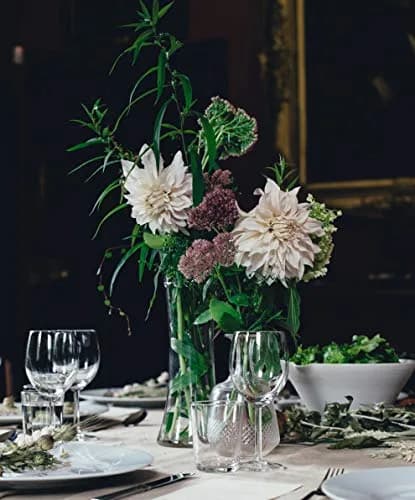 WGVI Unique Bouquet Vase, 5" W, 12" H, Clear Glass Tall Floral Centerpiece for Home & Wedding Decor thumbnail 4