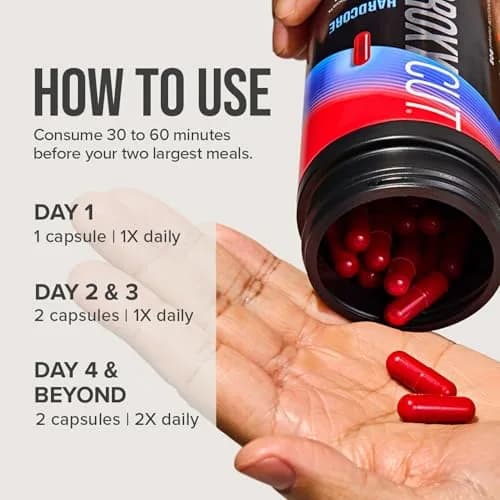 Hydroxycut Hardcore Thermogenic Supplement 60 Capsules | Metabolism Support with 265mg Caffeine thumbnail 6