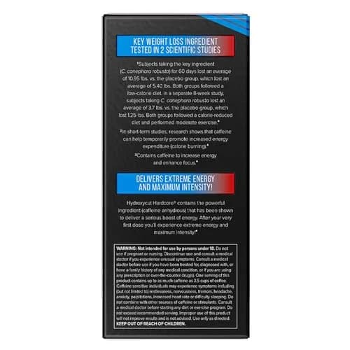 Hydroxycut Hardcore Thermogenic Supplement 60 Capsules | Metabolism Support with 265mg Caffeine thumbnail 7