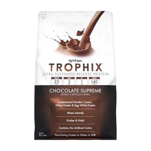 Syntrax Trophix Ultra Sustained‑Release Protein, Chocolate Supreme, 5 lb | Supports Long-Term Muscle Recovery thumbnail 1