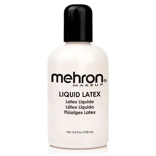 Mehron Makeup Liquid Latex - 4.5 oz CLEAR | Special FX Adhesive for Professional Effects thumbnail 1