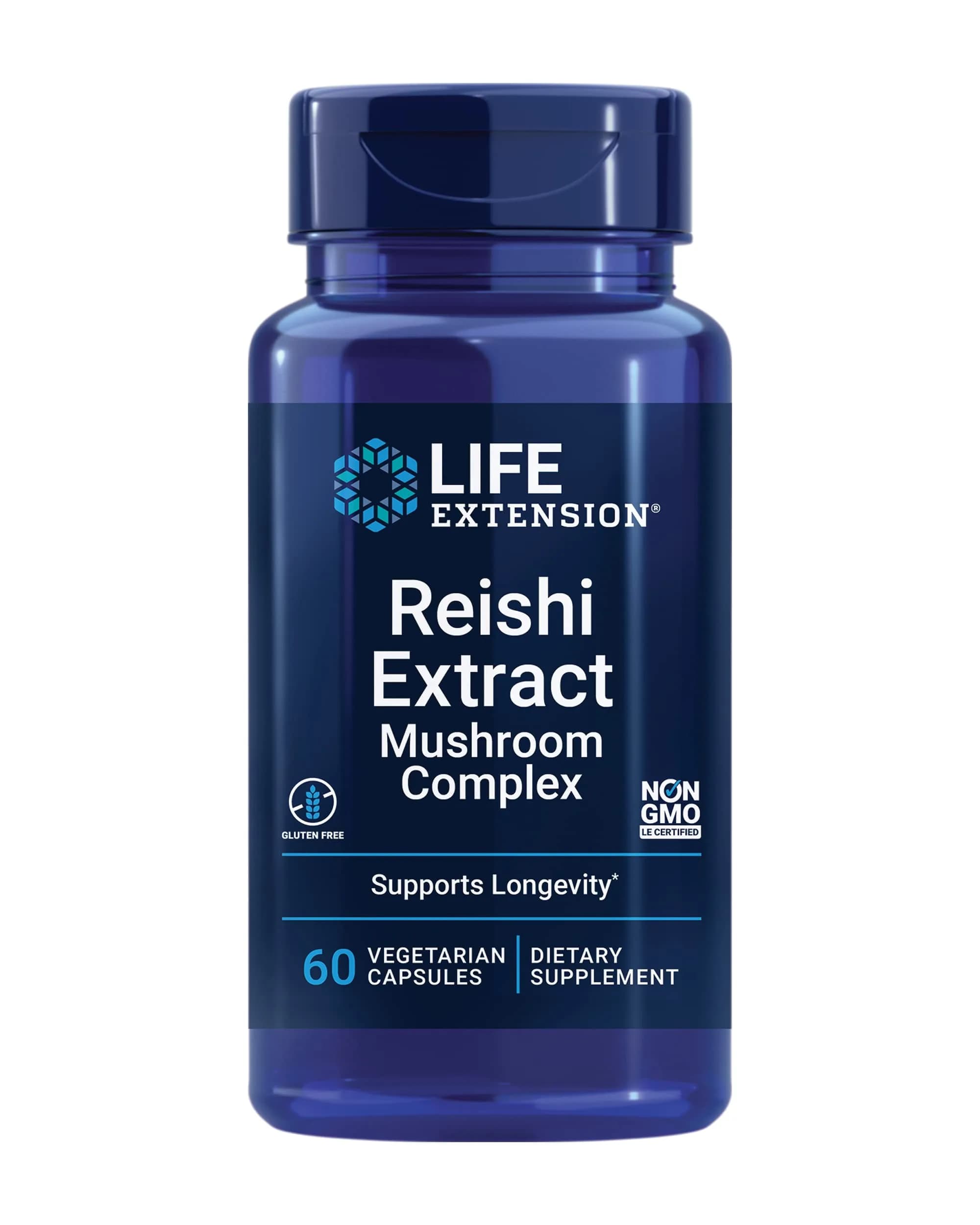 Life Extension Reishi Extract Mushroom Complex, 60 Capsules | Immune Support & Antioxidant Power - main product image