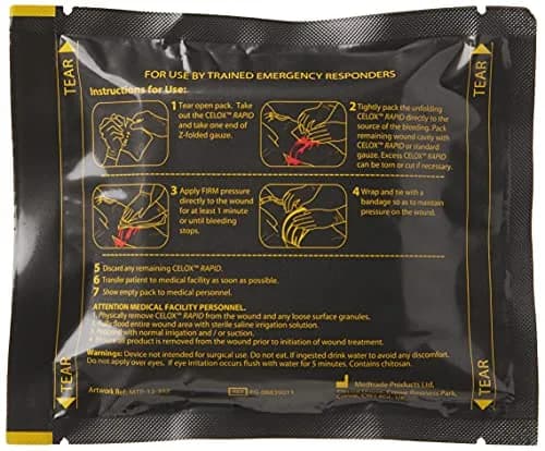 Celox RAPID Z-Folded Gauze 7.6cm x 1.5M (1 Count) | Stops Severe Bleeding in 60 Seconds thumbnail 2