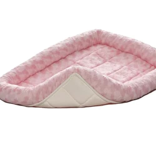 MidWest Homes for Pets QuietTime Bolster Dog Bed 45.7cm (18 Inch) | Plush Pink Crate Mat for Toy Breeds & Cats thumbnail 3