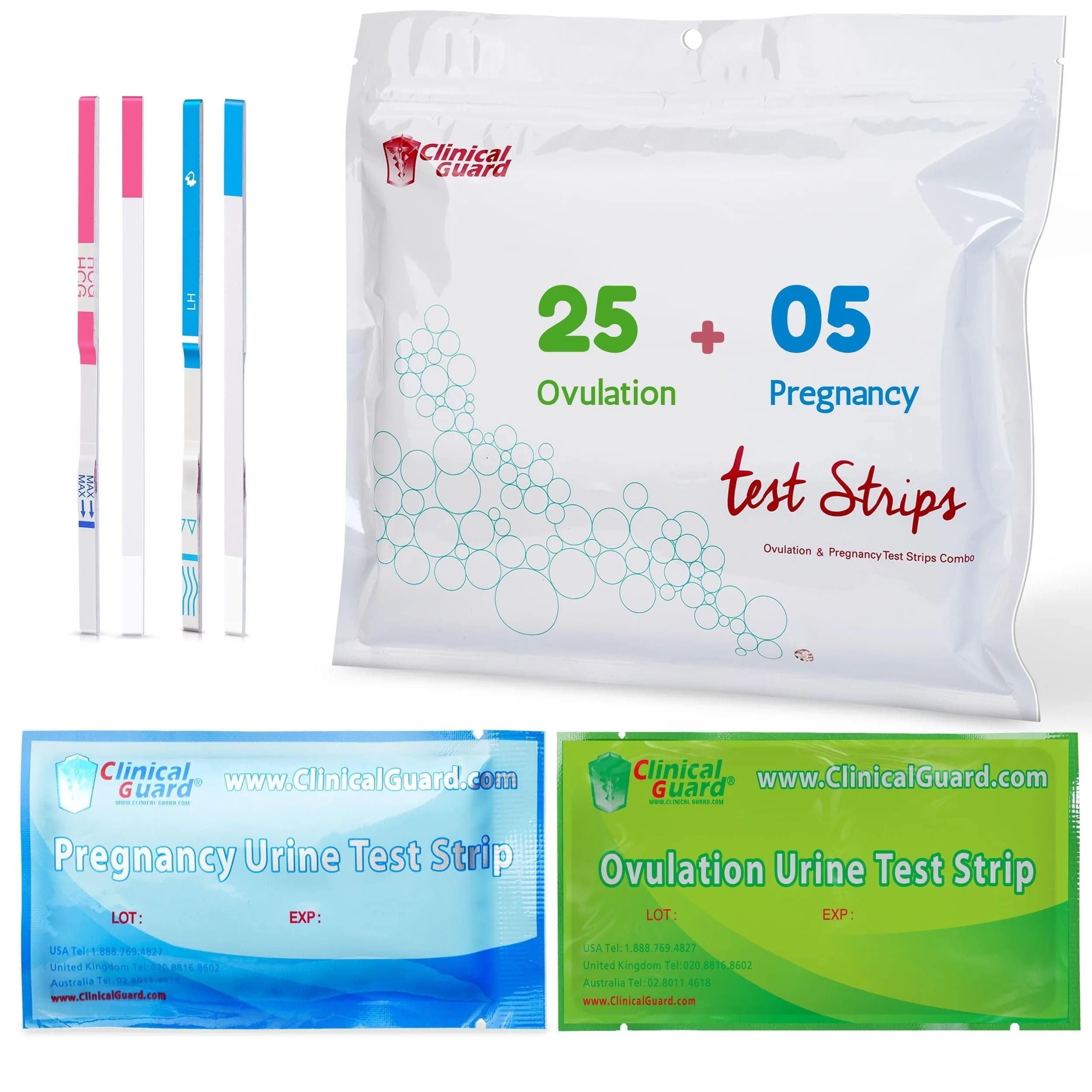 Clinical Guard Ovulation & Pregnancy Test Kit 30 Count | Fast, Accurate Fertility & Early Pregnancy Detection - main product image