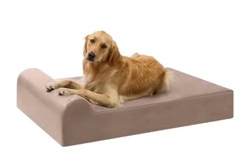 Big Barker Large Orthopedic Dog Bed - 7" Pillow Top with Headrest - 50-70 lbs | Memory Foam for Joint Pain & Arthritis thumbnail 1