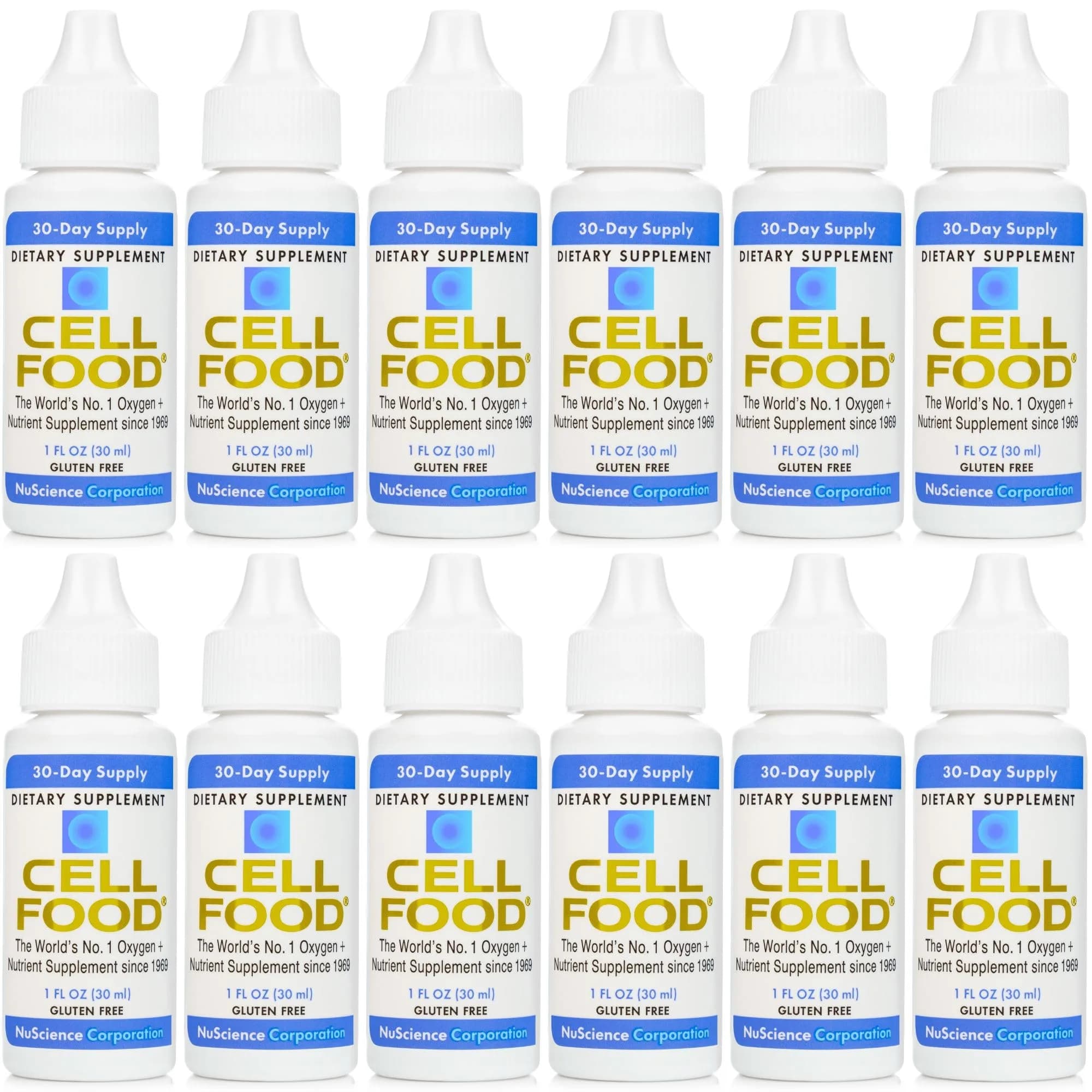 Cellfood Oxygen Boost Liquid Supplement 12 fl oz (360ml) | Gluten-Free, Kosher Certified, USA Import