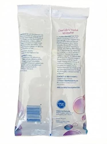 No-Rinse Hypoallergenic Shampoo Cap (5 Count, 0.01 oz) | Waterless Hair Washing for Elderly & Travel thumbnail 5