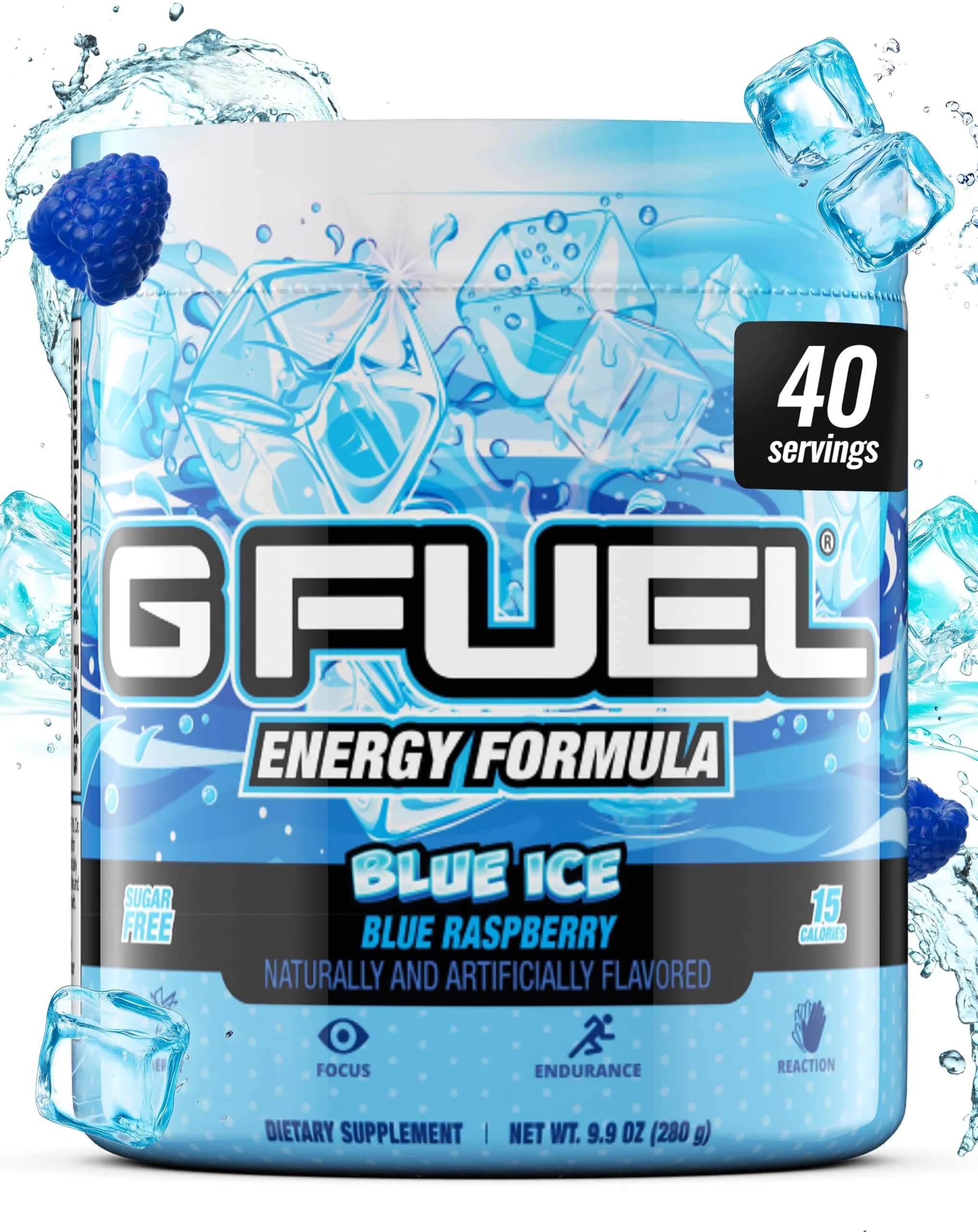 G Fuel Rainbow Sherbet Sugar Free Energy Drink Powder | Focus & Antioxidants, 9.9oz — Blue Ice