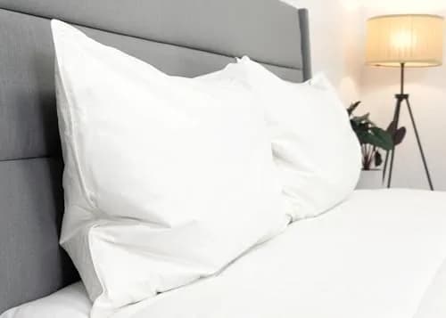 Pillowtex Hotel Feather & Down King Pillow Set (2 Pack) | Medium-Firm Support, White, Cotton Cover thumbnail 5