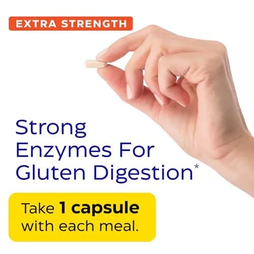 Enzymedica GlutenEase Extra Strength Digestive Enzyme Supplement 60 Capsules | Supports Gluten & Casein Digestion thumbnail 5