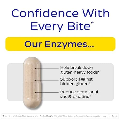 Enzymedica GlutenEase Extra Strength Digestive Enzyme Supplement 60 Capsules | Supports Gluten & Casein Digestion thumbnail 7