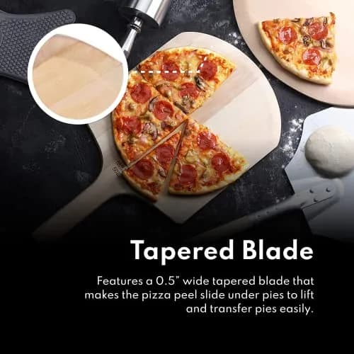 New Star Foodservice Wooden Pizza Peel 14" x 14" | Durable Basswood, 36" Handle thumbnail 9