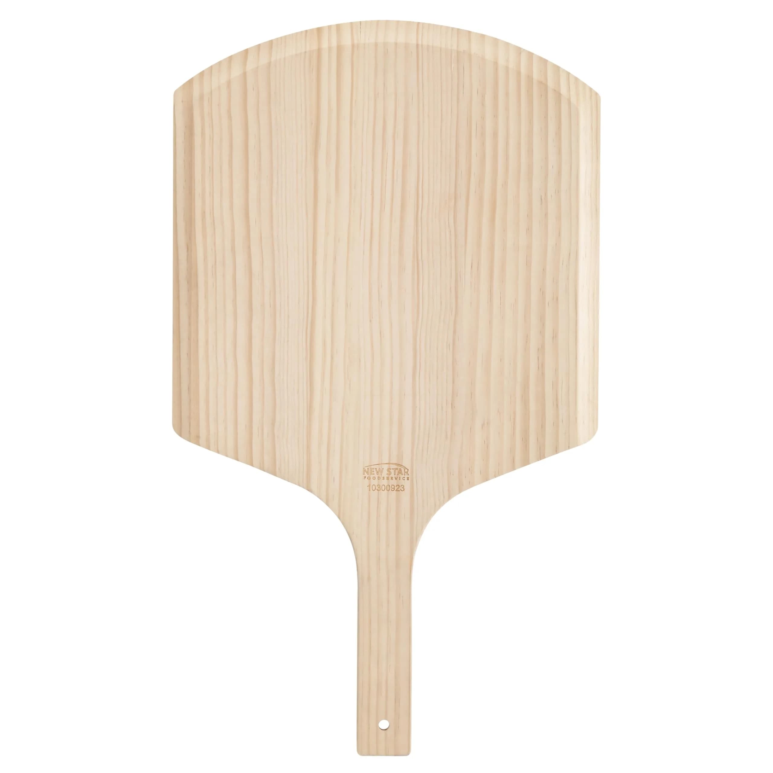 New Star Foodservice Wooden Pizza Peel 16" L x 14" W | Restaurant-Grade, 8" Wooden Handle - main product image