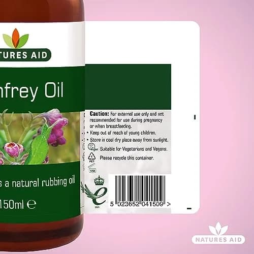 Natures Aid Comfrey Oil - 150ml | Natural Skin & Muscle Rubbing Oil, Vegan, Made in UK, Suitable for Sensitive & Dry Skin thumbnail 6