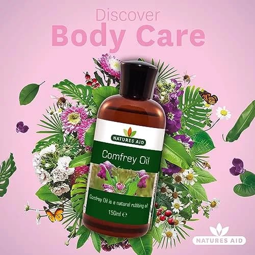 Natures Aid Comfrey Oil - 150ml | Natural Skin & Muscle Rubbing Oil, Vegan, Made in UK, Suitable for Sensitive & Dry Skin thumbnail 8