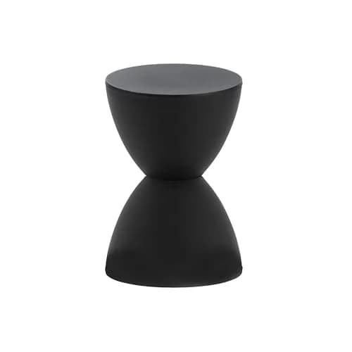 Euro Style Sallie Indoor/Outdoor Stool or End Table | Modern Hourglass Accent Style | UV- Protected Plastic 11.5in Diameter thumbnail 3