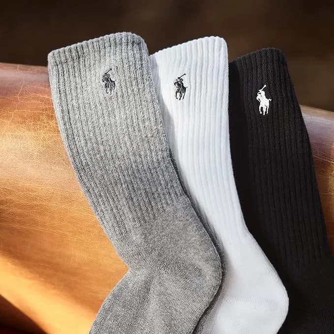 POLO RALPH LAUREN Men's Tech Low Cut Sock 3 Pack | Moisture-Wicking, Reinforced Toe, Mesh Panels thumbnail 3