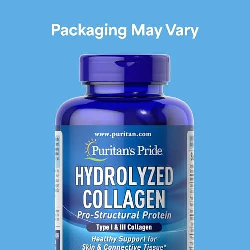 Puritan's Pride Hydrolyzed Collagen Pro-Structural Protein 1000mg Caplets | 4000mg Per Serving, 180 Count thumbnail 2