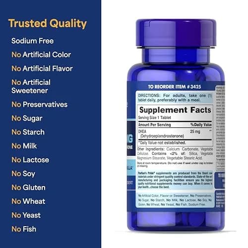 Puritan's Pride Youth Guard™ DHEA 25mg | Supports Healthy Aging & Hormone Balance thumbnail 6